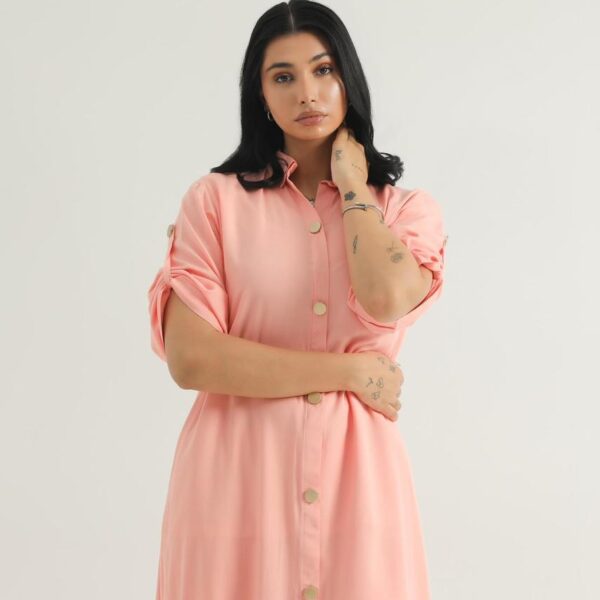 Classic Co-ord Set Pink  (linen fabric)