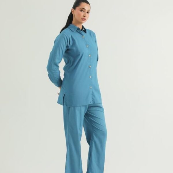 Classic Co-ord Set zinc colour  (cotton chambery)
